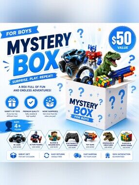 Mystery Box for Boys - Toys Games Action Figures Playsets and More Surprises